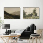 Vintage Neutral Coastal Seascape Art Prints Cottage Country Landscape Painting Canvas Posters Rural Gallery Wall Pictures Decor - Image 5