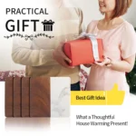 Sleek Acacia & Marble Coasters Set – Heat-Resistant Elegance - Image 6