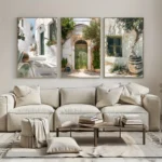 3pcs Mediterranean Landscape Canvas Prints Poster Vintage Italy Travel Nature Art Prints Wall Art Home Decor Art Poster Gifts - Image 2