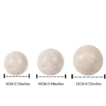 Wabi-Sabi Travertine Marble Sphere, Hand-Polished Natural Stone Ball Decor for Living Room, Entryway, office, Hotel Organic - Image 2