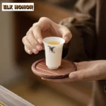6pc/lot Walnut Solid Wood Coasters Zen Non-slip Coasters for Coffee Cups Saucer Anti-scald Placemats Cup Holder for Tea Supplies - Image 2