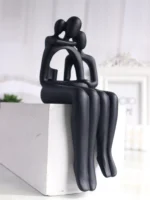 Minimalist Style Abstract Figure Sculpture, Resin Abstract Statues, Home Decor Art Pieces for Bedroom, Living Room and Bookshelf - Image 4
