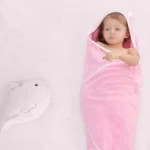 Baby Bath Towel Soft Warm Sleeping Swaddle Wrap for Girl Boy Coral Fleece Newborn Blanket Toddler Hooded Baby Stuff Bathrobe - Image 5