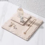 Wabi Sabi style natural cave stone flat plate Irregular edged beige cave stone tray Aromatherapy perfume jewelry storage tray - Image 5
