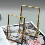 Sophisticated Gold Glass Photo Frame for Stylish Décor