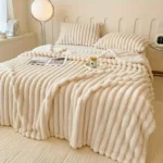 Luxurious Faux Rabbit Fur Throw Blanket - Soft, Warm & Cozy for Couch, Bed, Office, and Travel - Image 5