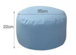 Linen Bean Bag Chair with Filling Beanbag Pouf Ottoman Footstool Tatami Round Stool Futon Puff Relax Lounge Furniture - Image 4