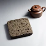 Square Coaster Natural Porous Volcanic Stone Teapot Mat Absorbent Heat-Resistant Drink Coaster for Coffee Tea Home Decor Cup Mat - Image 2