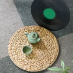 Natual Straw Weave Rattan Round Placemats Cups Mat Dining Table Home Decor Table Decoration Accessories Natual Straw Mats Pads - Image 3