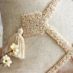 Boho Linen Cushion Cover 45x45cm / 30x50cm – Beige Neutral Tassel Throw Pillow Case for Living Room, Bedroom Decor - Image 3