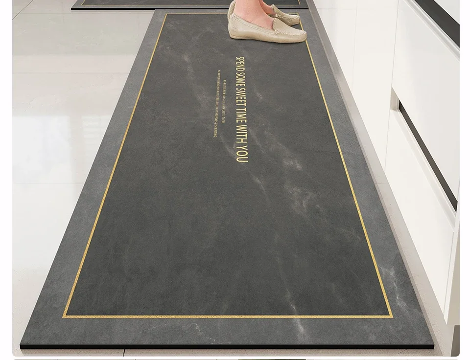Kitchen Pvc Mat Waterproof PVC Leather Carpet Non-slip Oil-proof Home Decoration Foot Mats Long Anti-slip Area Rugs Household 15 kf Sda06559be71e404980c89aa9df047b5eA