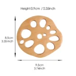 3PCS Wood Coasters Cute Decorative Lotus Root Cup Pad Eco-friendly Beech Coaster Reusable Hollow Mats for Tableware Bowl Plate - Image 6