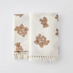 Organic Baby Blankets Muslin Swaddle For Newborn Fringe Double Layer Cotton Summer Blanket Bed Comforter Infant Baby Stuff Bebe - Image 4