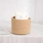 Handmade Woven Cotton Rope Woven Storage Box Basket Desktop Organizer Sundries Toys Comestics Keys Snacks Sundries Organizer - Image 4