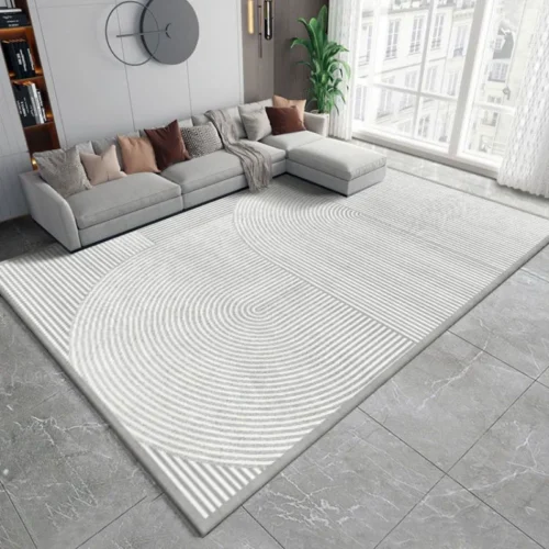Elegant Nordic Grey Area Rug for Modern Living Spaces 200 x300