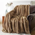 Battilo Luxury Faux Fur Blanket for Bed Heavyweight Plush Sofa Blanket Soft Fluffy Fur Blankets Winter Thick Warm Throw Blanket - Image 4