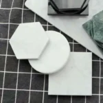 1PCS Marble Coasters Round Anti-skidding and High-Temperature Drink Mats Reusable Tea Pads Kitchen Home Tableware Accessories - Image 3