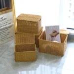Woven Sundry Storage Box Lid Organizer for Clothes and Toys Decorative PP Rattan Container Household Basket with Elegant Design - Image 3