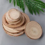 Natural Round Wood Coasters Cup Pad Tea Coffee Mug Mat Drinks Holder Table Mat Wooden Coasters DIY Crafts Home Kitchen Decor - Image 3
