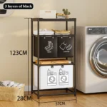 Foldable Laundry Basket Clothes Hamper for Home Laundry Organizer Accessories with Shelf Laundry Storage Baskets Large Capacity - Image 6