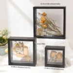 Black Wood Frame Home Tabletop Decoration Picture Frame Square Transparent Floating Dried Flower Picture Frame (No Flowers) - Image 6