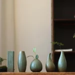 Simple ceramic vase decoration, living room home dining table decoration, hydroponic plant small vase - Image 6