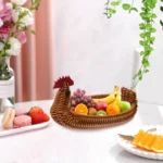 Rattan Storage Basket Woven Natural Baskets for Gifts Empty Snacks Party Fruit Food Holder Decor - Image 6