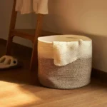 Cotton Rope Woven Storage Basket Light Luxury Dirty Clothes Bucket Home Laundry Bucket Foldable Miscellaneous Storage Basket - Image 5