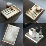 30x20x3CM 100% Natural Luxury Calacatta Viola Purple Marble Stone Travertine Rectangle Catchall Sundries Serving Tray Container - Image 6