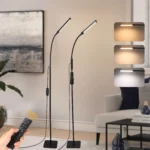 Tall Floor Lamp, Regular/Touch Model-With Remote Control, Adjustable Height & Brightness, 3 Color Modes