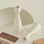 Modern Simple Ceramic Candle Holder Hand White Candleholder Ornament Candle Cup Ornament Wedding Wedding Home Decoration - Image 4