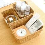 Breakfast Woven Storage Basket Picnic Basket Laundry Box Home Sundries Organizer Fruit Flower Storage Baskets Desktop Container - Image 4
