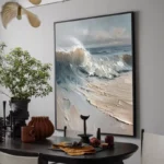 Natural Sea Wave Landscape Oil Painting Wall Canvas, Home Art, Hand Picture, Modern Artwork for Living Room, Unframed - Image 2