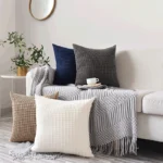 Luxurious Solid Color Corduroy Cushion Cover for Home Decor