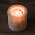 Natural Ore Cylindrical Candle Holders Desk Decoration White Gypsum Candlestick Wax Melt Burner Creative Home Aroma Container - Image 5