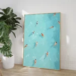 Abstract Beach Vibes Canvas Art for Summer Spaces - Image 2
