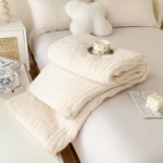 Ultra-Soft Fluffy White Blanket for Cozy Winter Nights - Image 3