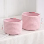 Nordic Cotton Rope Storage Baskets Woven Desktop Sundries Kids Toys Organizer Box Keys Snacks Box Sundries Organizer - Image 4