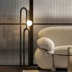 Wabi sabi wood floor lamp Creative LED arc floor lamp for Living Room Bedroom Beside Sofa Japanese retro Ambient Vertical Lamp - Image 3