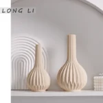 Ceramic Vase Ins Minimalist Air Dried Flower Decoration Living Room Art Home Decoration Origami Flower Ware - Image 3