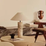 Italian Designer Marble Table Lamp Creative Iron Lampshade Bedside Living Room Decoration Item Luxury Desk Light Stone Base - Image 5