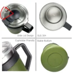 Eco-Friendly 550 ml Stainless Steel Travel Coffee Mug - Image 2