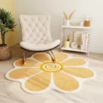 Irregular Flowers Soft Plush Carpet Simple Girl Bedroom Rugs Modern Living Room Sofas Home Decoration Cloakroom Fluffy Foot Mat - Image 2