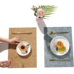 Placemat,Double-Sided Faux Leather Placemats - Nordic Style Table Mats for Home and Restaurant, Waterproof and Heat Resistant - Image 3