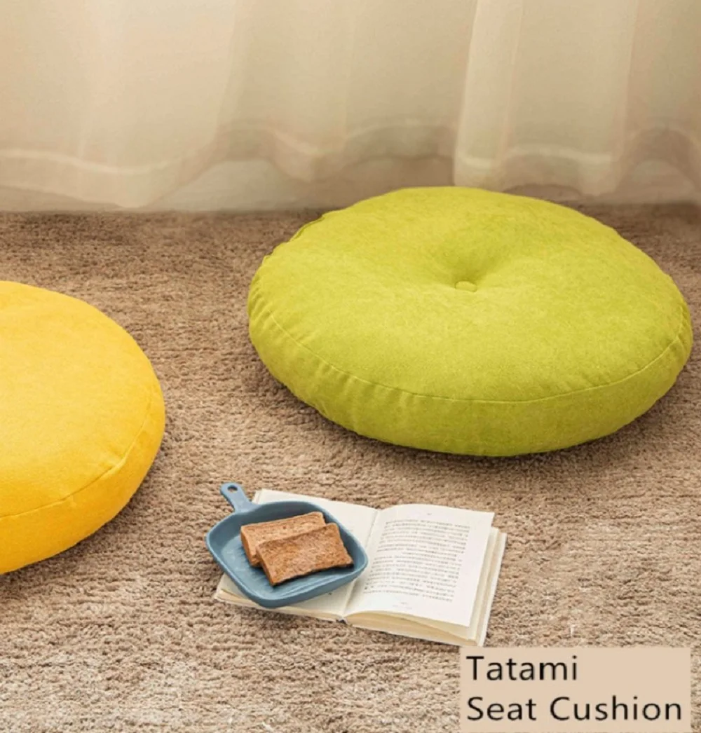 Floor Seat Pillow Solid Color Suitable for Meditation Yoga Round Seat Pads Mat Pouf Sofa Chair Bed Car Seat Pillows Cushions 8 kf Se603d1025a20425481ab9b6586bf8dac8