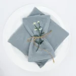 10PCS 30X45CM Cotton Cloth Napkins Sage green grayish blue Christmas Wedding Party Supply Home Dining Table Decor - Image 2