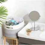 Cotton Rope Woven Storage Basket Solid Color Desktop Cosmetic Organizer Box Toy Laundry Storage Basket Laundry Basket - Image 3