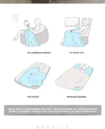 Minimalist 100% Cotton Blanket for All-Season Comfort 150 x200 cm - Image 3