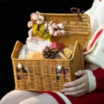 Handmade Weaving Picnic Storage Basket Cartoon Hand-held Straw Bag Rattan Storage Container Nordic Cottage Wedding Gift Box - Image 3