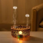 DC 24V Home Electric Aromatherapy Essential Oil Diffuser Jellyfish Smoke Ring Air Humidifier with 3 Colors Light Remote Control - Image 5